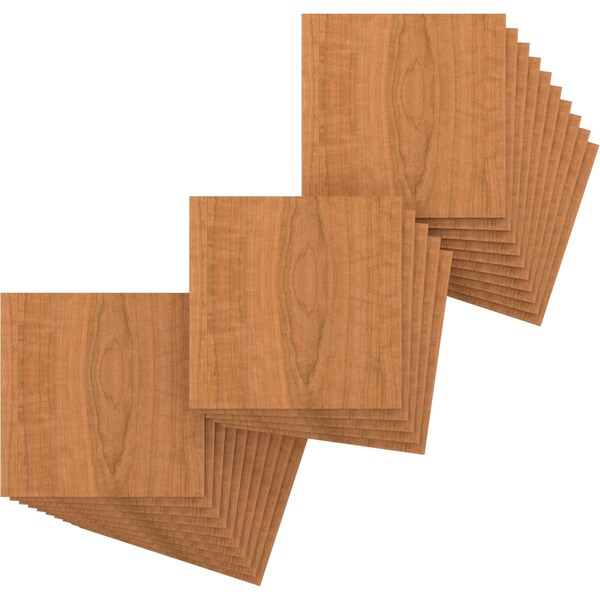 Ekena Millwork 11 3/4W x 11 3/4H x 1/4T Wood Hobby Boards, Cherry, 25PK HBW12X12X250DCH - main